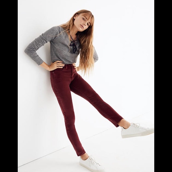 Madewell Pants - Madewell 10" High-Rise Skinny Jeans Velvet Edition